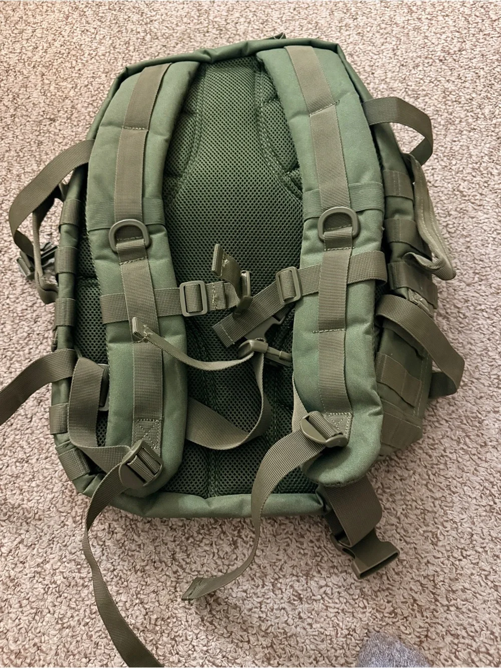 Durable MOLLE Tactical Backpack for Men - Olive Green